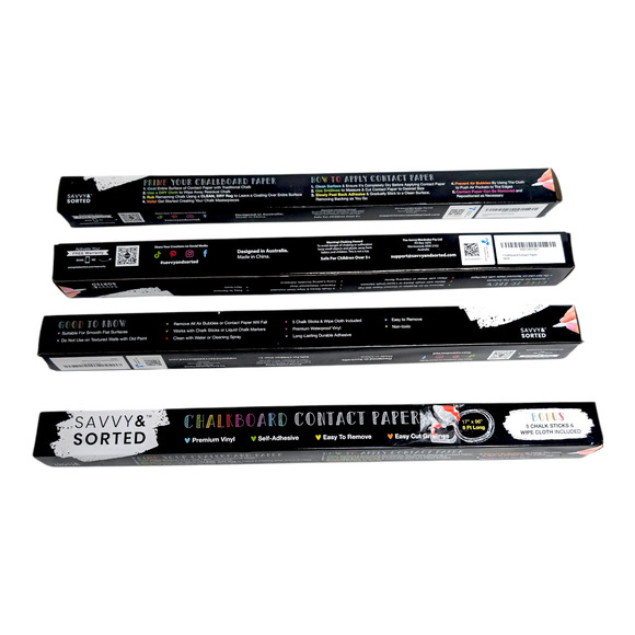 4 Boxes 8ft Chalkboard Contact Paper Self-Adhesive DIY Crafts Removable New - Picture 7 of 8